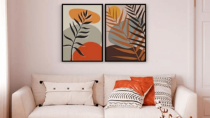 Como colocar 2 quadros na parede da sala